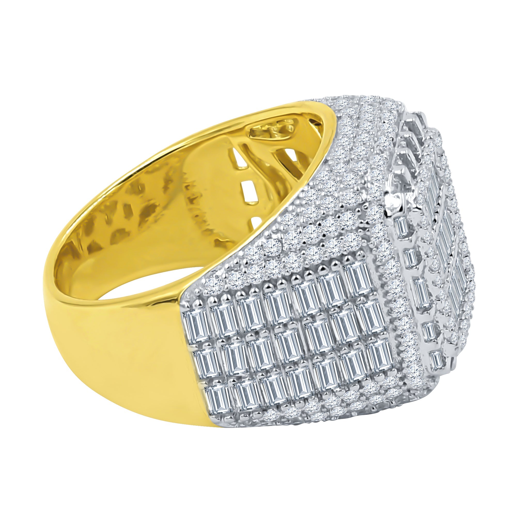 The side profile of the sterling silver ring, displaying its elegant design and high-quality finish.