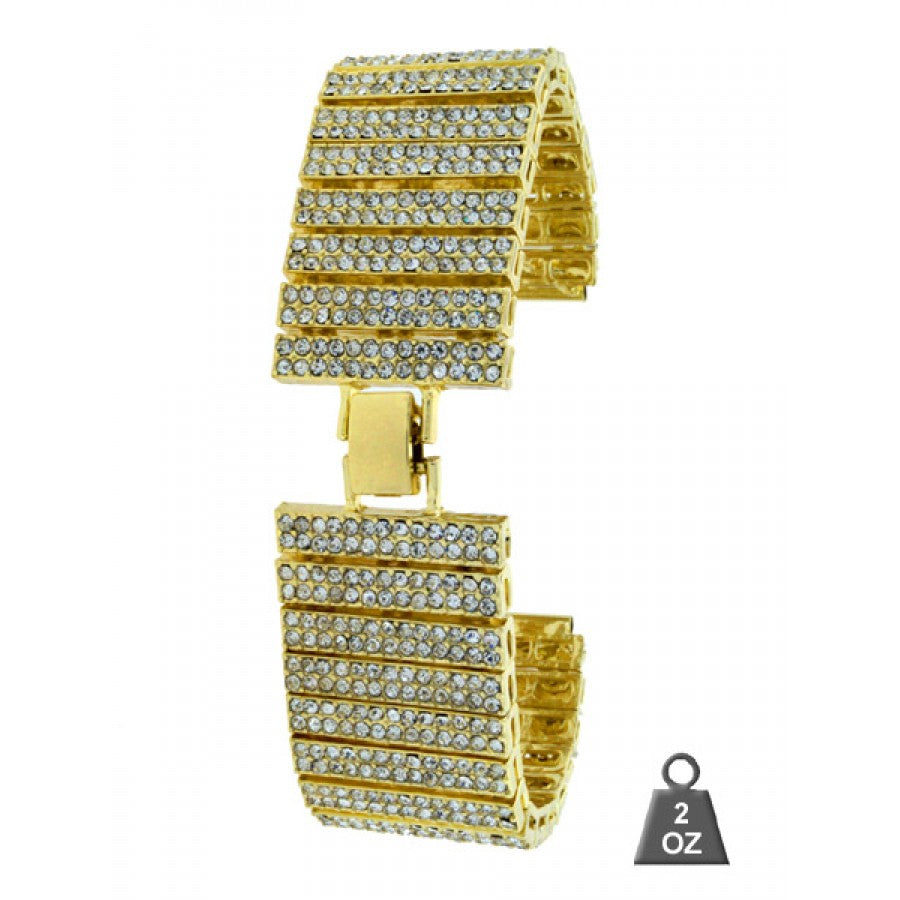 Close-up of the elegant crystal watch band showcasing its intricate design.