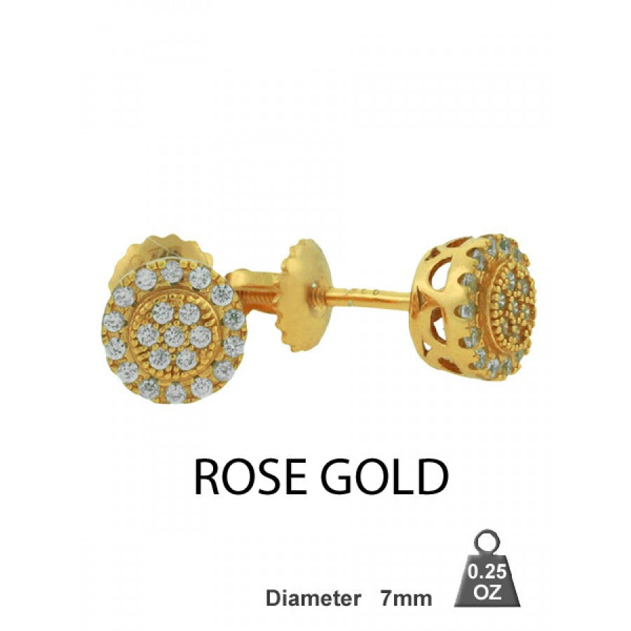 Elegant sterling silver screw back earrings showcasing their shine.