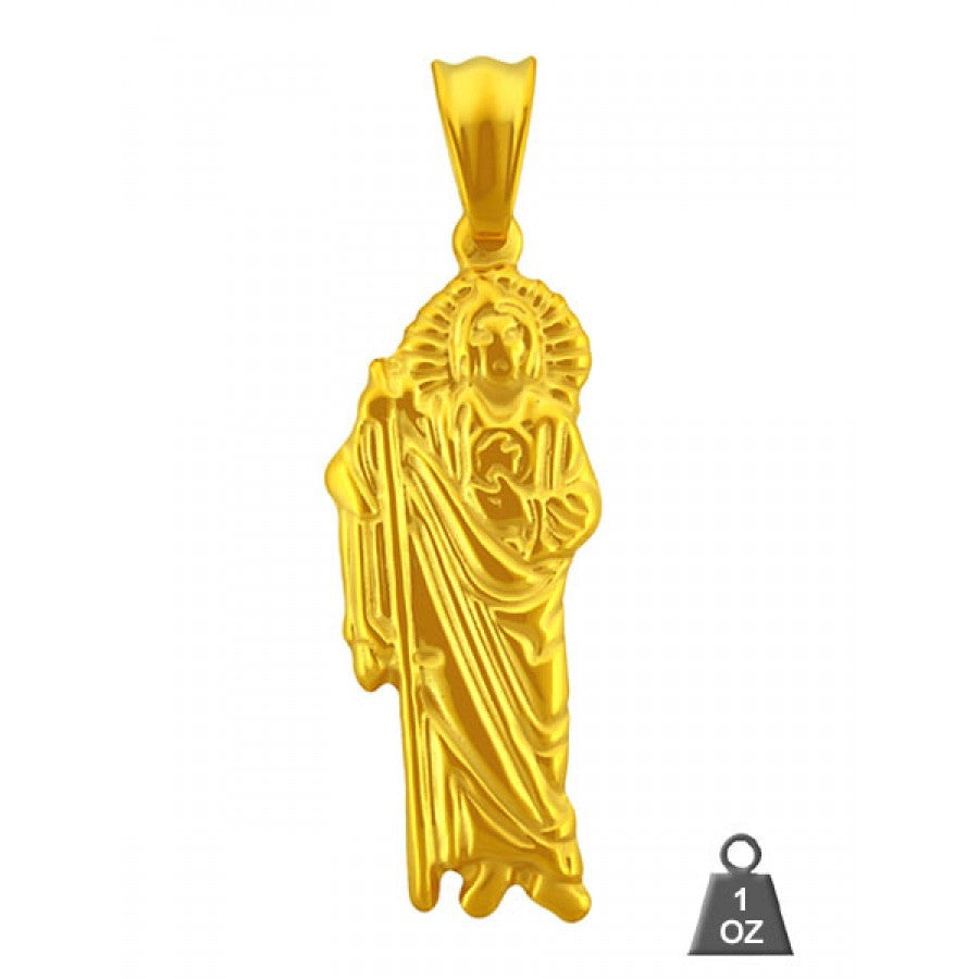 Front view of a custom stainless steel pendant for men, showing intricate design details.