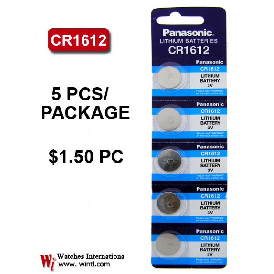 Close-up of CR1612 battery with silver finish for watch battery replacement